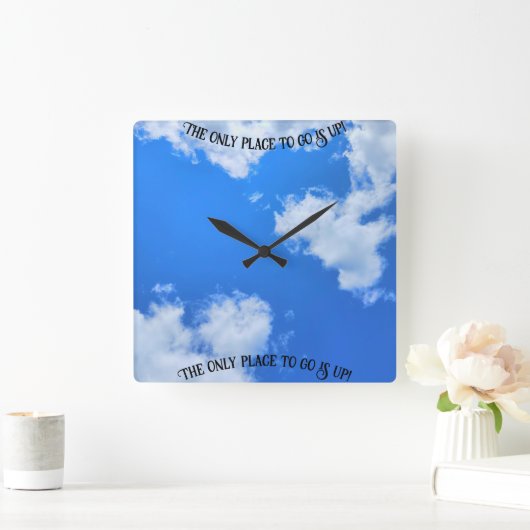 Horloge Carrée ciel (Maison)