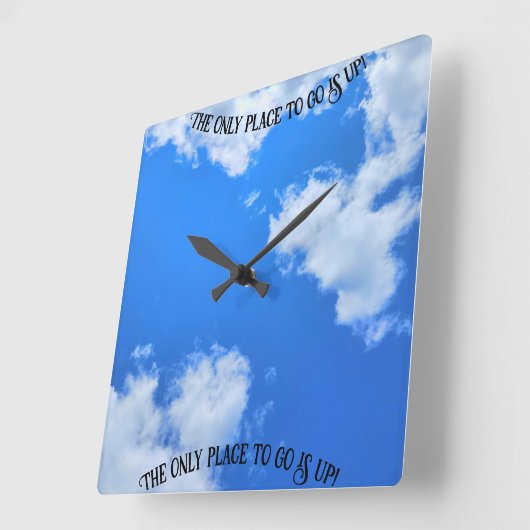 Horloge Carrée ciel (Angle)