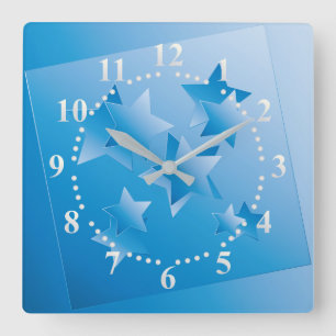 Horloge Carrée Ciel avec fenêtres