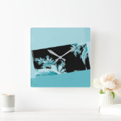 Horloge Carrée Ciel du jardin fractal (Maison)