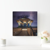 Horloge Carrée Ciel orageux au kiosque de Brighton Beach (Maison)