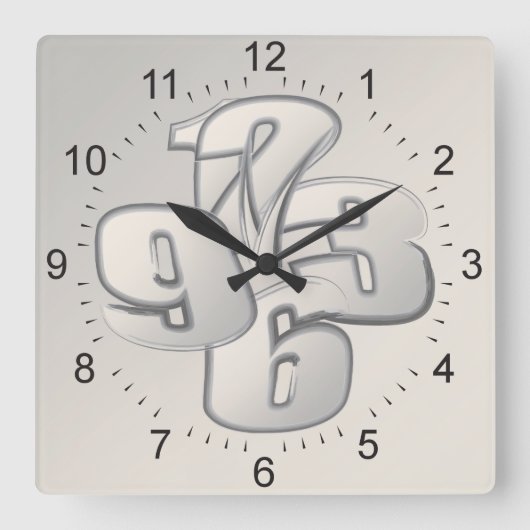 Horloge Carrée Cinq minutes de retour (Recto)