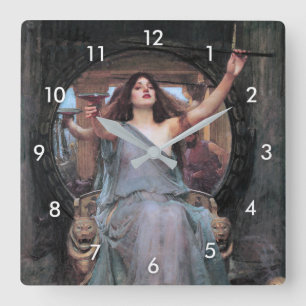 Horloge Carrée Circe Offrant la Coupe à Odysseus, Waterhouse