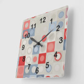 Horloge Carrée Circles pattern (Angle)