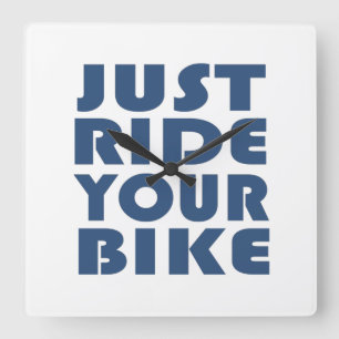 Horloge Carrée Citation de VTT motivationnel - Cyclisme drôle