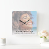 Horloge Carrée Citation Memorial moderne (Maison)