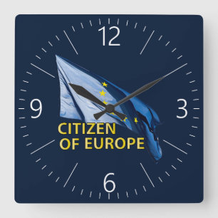 Horloge Carrée Citoyen d'Europe