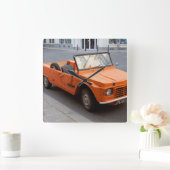 Horloge Carrée Citroen orange Mehari (Maison)