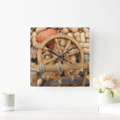 Horloge Carrée  Citrouille d'automne (Maison)