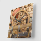 Horloge Carrée  Citrouille d'automne (Angle)