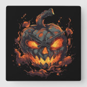 Horloge Carrée Citrouille pétrificateur (Recto)