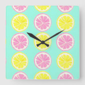 Horloge Carrée Citrus Symphony (Recto)