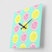 Horloge Carrée Citrus Symphony (Angle)