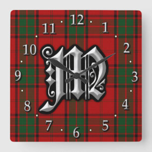 Horloge Carrée Clan Maxwell Letter