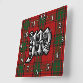 Horloge Carrée Clan Maxwell Letter (Angle)