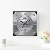 Horloge Carrée Clarinet (Maison)