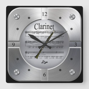 Horloge Carrée Clarinet