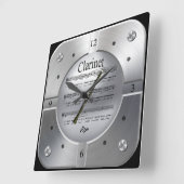 Horloge Carrée Clarinet (Angle)
