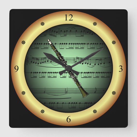 Horloge Carrée Clarinet (Recto)