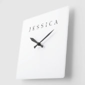 Horloge Carrée Classic Name (or word) (Angle)