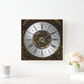 Horloge Carrée CLASSIC | Ornamental roman numerals image (Maison)