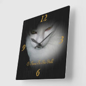 Horloge Carrée Classy Kitty Wall Clock ! (Angle)