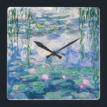 HORLOGE CARRÉE CLAUDE MONET<br><div class="desc">CLAUDE MONET
Reproduction</div>