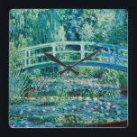 Horloge Carrée Claude Monet<br><div class="desc">Claude Monet - Nappes D'Eau Et Pont Japonais (1899)</div>