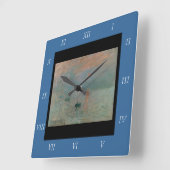 Horloge Carrée Claude Monet Impression Soleil levant (soleil leva (Angle)