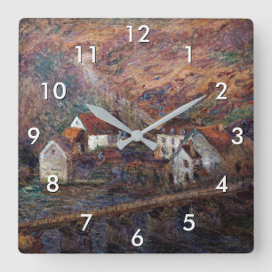 Horloge Carrée Claude Monet - Le Pont à Vervy