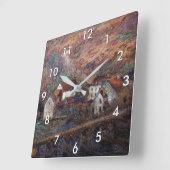 Horloge Carrée Claude Monet - Le pont de Vervy (Angle)