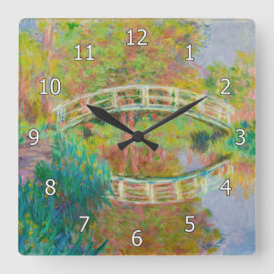 Horloge Carrée Claude Monet - Le Pont japonais, Giverny