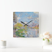 Horloge Carrée Claude Monet - Printemps de la Seine (Maison)