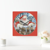 Horloge Carrée Clause Santa Vintage Cool (Maison)