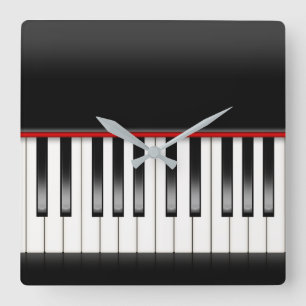 Horloge Carrée clavier de piano