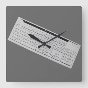 Horloge Carrée clavier d'ordinateur