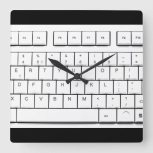 Horloge Carrée clavier d'ordinateur