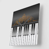 Horloge Carrée Clavier pour piano (Angle)