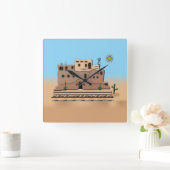 Horloge Carrée Clay House (Maison)