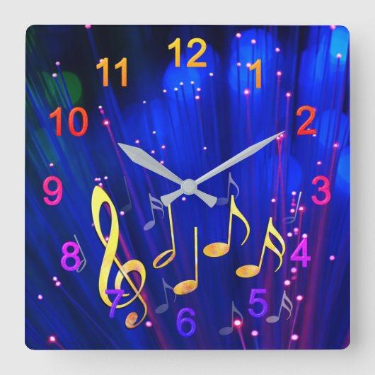 Horloge Carrée Clé de secours avec notes (Recto)