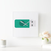 Horloge Carrée Clé USB (Maison)