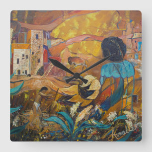 Horloge Carrée Cliff Dwellers