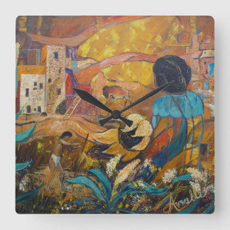 Horloge Carrée Cliff Dwellers