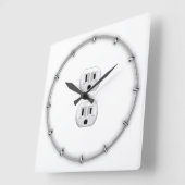 Horloge Carrée Cliquer sur le bouchon électrique pour Customiser  (Angle)