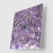 Horloge Carrée Clock Améthyst Stone (Angle)