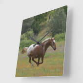 Horloge Carrée Clock Appaloosa (Angle)