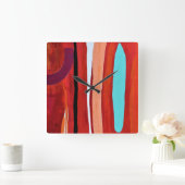 Horloge Carrée Clock Blue Flame (Maison)