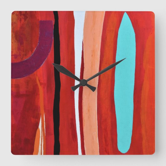 Horloge Carrée Clock Blue Flame (Recto)