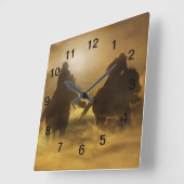 Horloge Carrée Clock cowboy (Angle)
