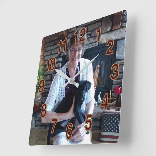 Horloge Carrée Clock Custom (Angle)